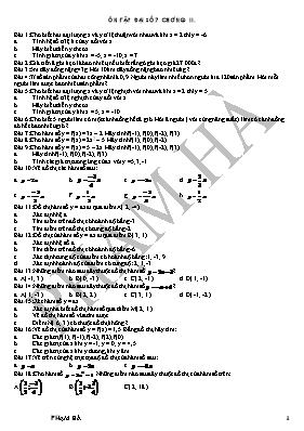 Ôn tập Đại số 7 chương II